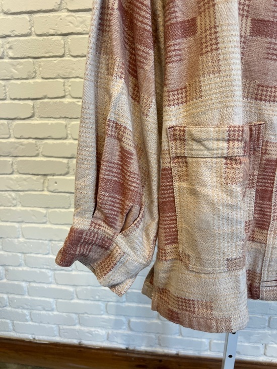 We The Free Pink Plaid Button-Front Jacket - Picture 3 of 8